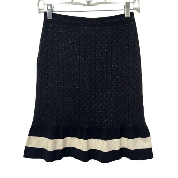 MOSCHINO Mini Skirt from Boutique Collection NWT!! Knit Viscose Blend Size 6 Bla - Picture 1 of 9